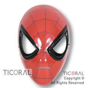 MASCARA SPIDERMAN ROJO PLASTICA x 1